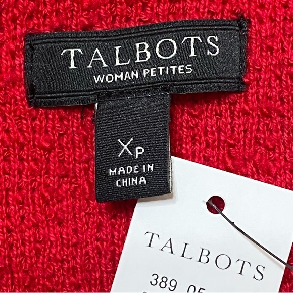 Talbots Red Wool Tweed Blazer Jacket NWT Petite XP Lined Hook Eye Closure - Picture 5 of 7